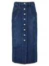Isabel Marant Étoile Marant Etoile Vandy Denim Cotton Skirt In Blue