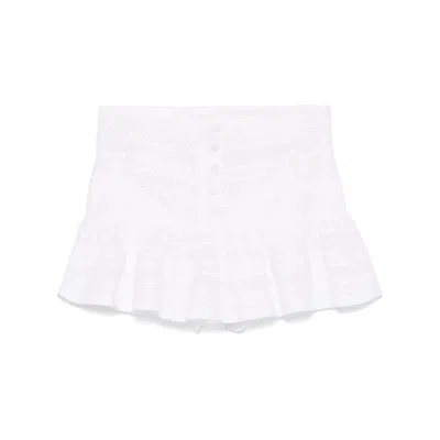 Isabel Marant Étoile Mini Skirt In Cotton Voile In Multicolor