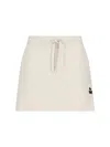 Isabel Marant Étoile Cotton Blend Skirt With Embroidered Logo In White