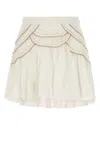 Isabel Marant Étoile Isabel Marant Etoile White Cotton Blend Ceola Mini Skirt In White
