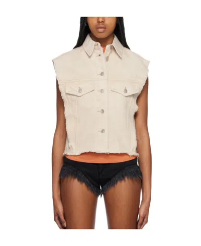 Isabel Marant Étoile Sleeveless Denim Jacket In Nude