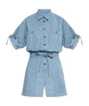 Isabel Marant Étoile Vally Light Blue Tracksuit With Chest Pockets And Elastic Waist With Drawstring In Cotton Woman In Blue