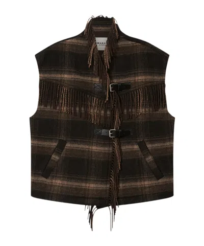 Isabel Marant Étoile Sleeveless Vest In Brown