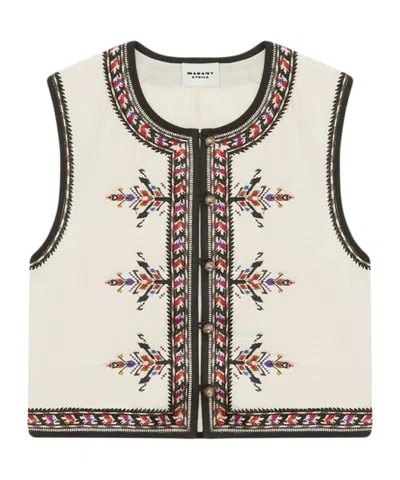 ISABEL MARANT ÉTOILE ISABEL MARANT ÉTOILE ALL-OVER GEOMETRIC EMBROIDERED GILET