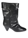 Isabel Marant Étoile Slouchy Mid-calf Boots With Pointed Toe In Black