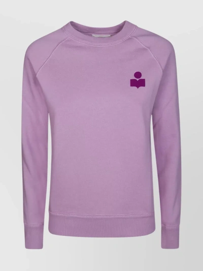 Isabel Marant Étoile Small Logo Crewneck Sweater In Purple
