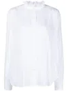 Isabel Marant Étoile Isabel Marant Etoile Soft Cotton Frilled Shirt In White