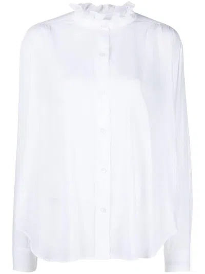 Isabel Marant Étoile Isabel Marant Etoile Soft Cotton Frilled Shirt In White