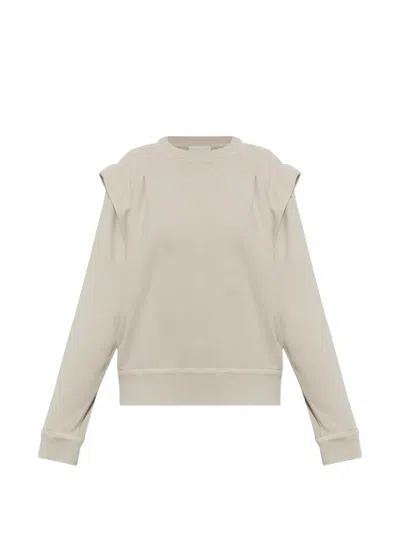 Isabel Marant Étoile Soldy Pleated Sweatshirt In Neutral