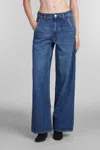 Isabel Marant Étoile Solene Jeans In Blue Cotton In Blue