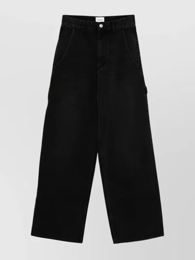 Isabel Marant Étoile Solene Wide Leg Trousers In Black