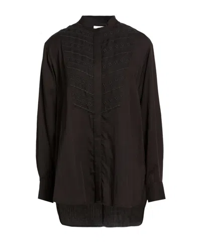 Isabel Marant Étoile Solid Color Longline Shirt In Black