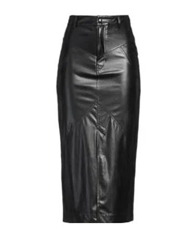 Isabel Marant Étoile Solid Color Midi Skirt In Black
