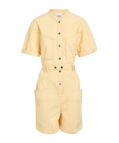 Isabel Marant Étoile Solid Colour Romper Shorts In Nude