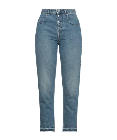 Isabel Marant Étoile Solid Straight-leg Pants In Blue
