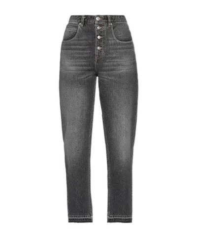 Isabel Marant Étoile Solidcolor Denim Trousers In Gray