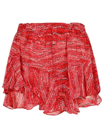 Isabel Marant Étoile Sornel Red Viscose Shorts