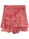 Isabel Marant Étoile Isabel Marant Etoile Fuchsia Printed Sornel Shorts In Red