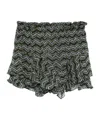 Isabel Marant Étoile Sornel Black Shorts With Print In Black
