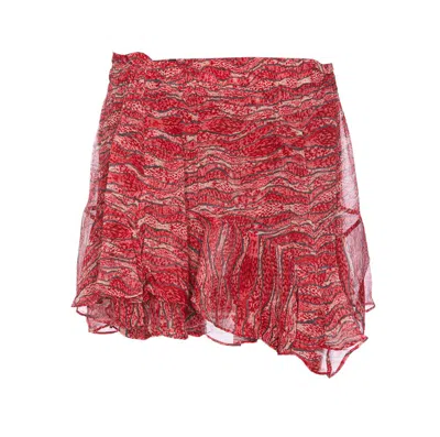 Isabel Marant Étoile Sornel Ruffled Printed Shorts In Multi