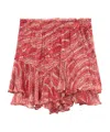 Isabel Marant Étoile Isabel Marant Etoile Fuchsia Printed Sornel Shorts In Red