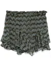 Isabel Marant Étoile Sornel Black Shorts With Print In Schwarz
