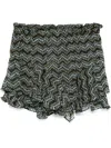 Isabel Marant Étoile Sornel Black Shorts With Print In Black