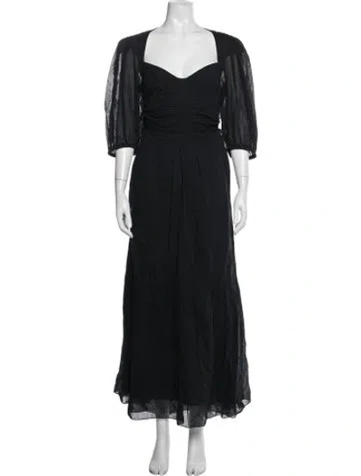Pre-owned Isabel Marant Étoile Square Neckline Long Dress In Blue