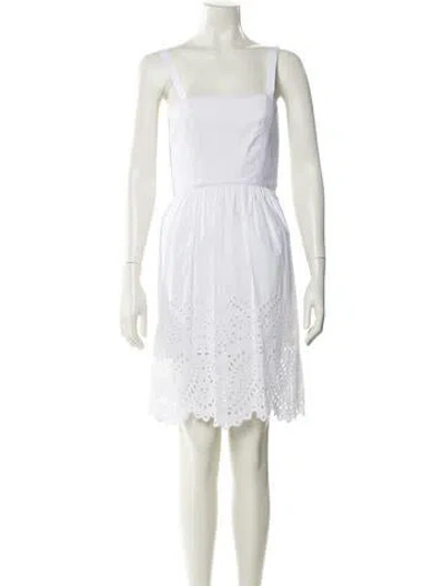 Pre-owned Isabel Marant Étoile Square Neckline Mini Dress In White