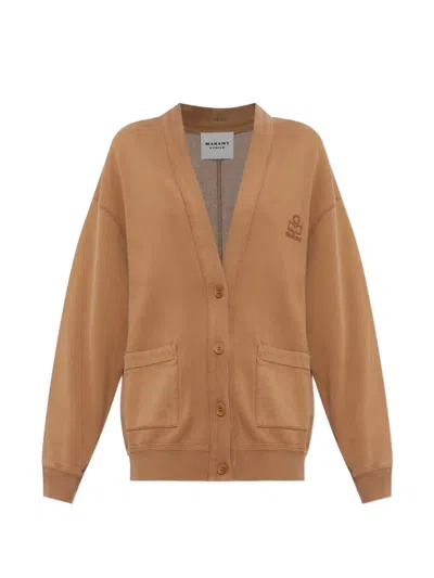 Isabel Marant Étoile Stephy Logo-embroidered Patch-pocket Cardigan In Pattern