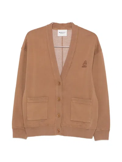Isabel Marant Étoile Stephy Logo-embroidered Patch-pocket Cardigan In Pattern
