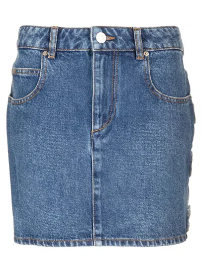 Isabel Marant Étoile Stessy Denim Mini Skirt In Blue