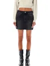 Isabel Marant Étoile Black Vesna Denim Miniskirt In Navy