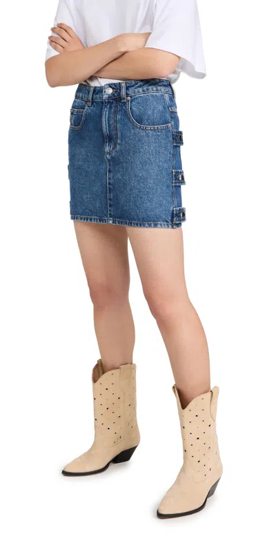 Isabel Marant Étoile Logo Print Zewel Short-sleeve T-shirt In Blue