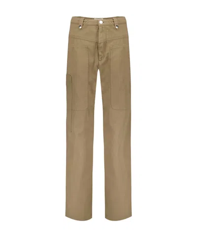 Isabel Marant Étoile Straight Casual Pants In Brown