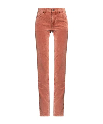 Isabel Marant Étoile Straight Corduroy Trousers In Brown