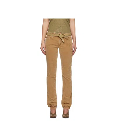Isabel Marant Étoile Straight-leg Casual Pants In Brown