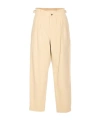Isabel Marant Étoile Straight-leg Elasticated Waist Trousers In Brown