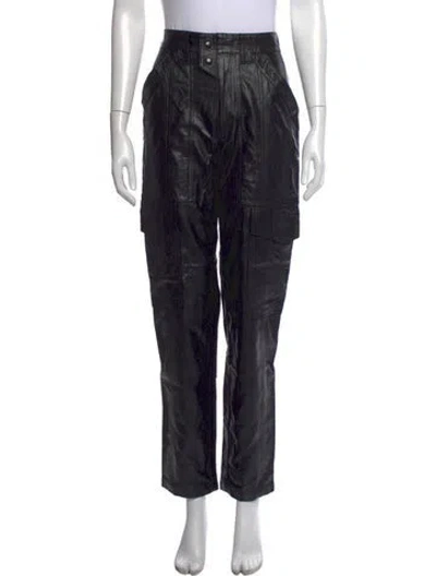 Pre-owned Isabel Marant Étoile Straight Leg Pants In Black