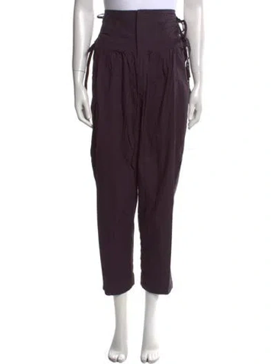 Pre-owned Isabel Marant Étoile Straight Leg Pants In Purple