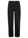 Isabel Marant Étoile Straight-leg Pants With Mid-rise Waist And Classic Styling In Black