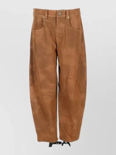 Isabel Marant Étoile Brown Cropped Five-pocket Cropped Trousers