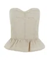 Isabel Marant Étoile Strapless Denim Top In Nude