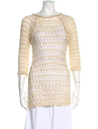 Pre-owned Isabel Marant Étoile Striped Bateau Neckline Sweater In Neutral