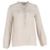 Isabel Marant Etoile Striped Buttoned Blouse In Cream Cotton In White