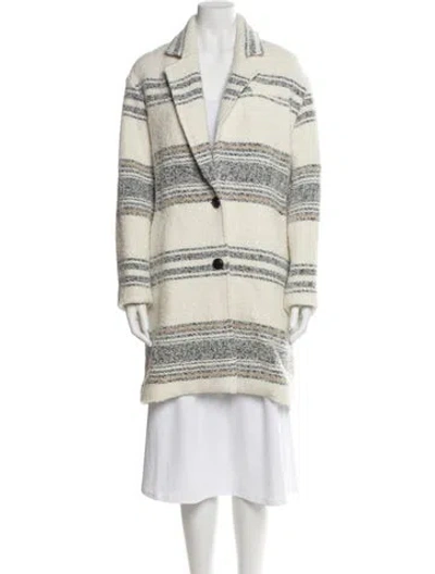Pre-owned Isabel Marant Étoile Striped Coat In Neutral