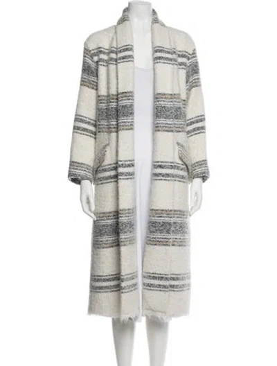 Pre-owned Isabel Marant Étoile Striped Coat In Neutral