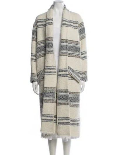 Pre-owned Isabel Marant Étoile Striped Coat In Neutral