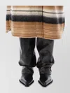 Isabel Marant Étoile Striped Collared Long Coat With Front Pockets
