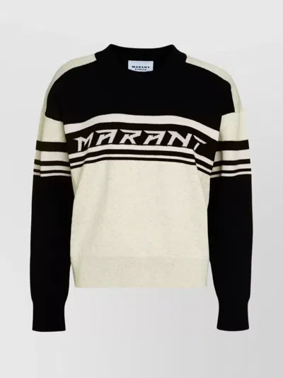 ISABEL MARANT ÉTOILE STRIPED CREW NECK COTTON SWEATER